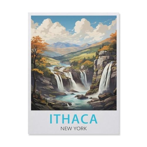 Puzzle，Ithaca, New York，Für Kinder Und Erwachsene Holz Personalisiertes Puzzle-Spaß-Spiel 1000pcs（75x50cm）-DS8 von YYHMKBYY