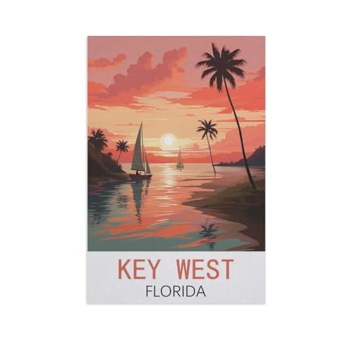 Puzzle，Key West, Florida，Für Kinder Und Erwachsene Holz Personalisiertes Puzzle-Spaß-Spiel 1000pcs（75x50cm）-FN75 von YYHMKBYY