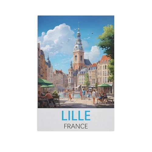 Puzzle，Lille Frankreich，Für Kinder Und Erwachsene Holz Personalisiertes Puzzle-Spaß-Spiel 1000pcs（75x50cm）-FV81 von YYHMKBYY
