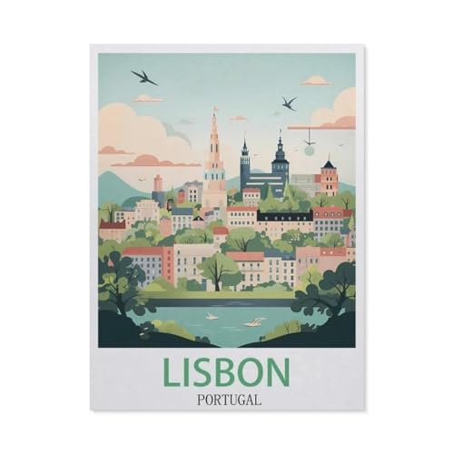 Puzzle，Lissabon Portugal，Für Kinder Und Erwachsene Holz Personalisiertes Puzzle-Spaß-Spiel 1000pcs（75x50cm）-EY36 von YYHMKBYY