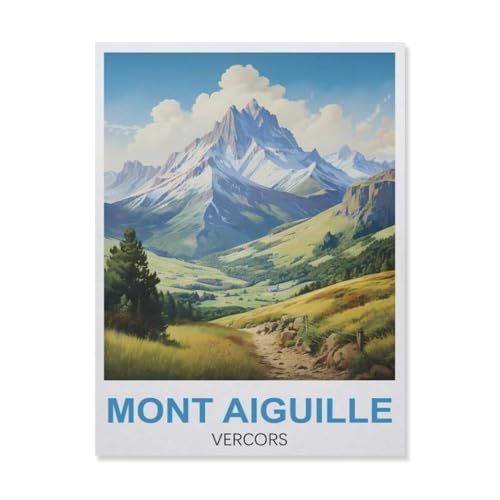 Puzzle，Mont Aiguille Vercors，Für Kinder Und Erwachsene Holz Personalisiertes Puzzle-Spaß-Spiel 1000pcs（75x50cm）-GL96 von YYHMKBYY