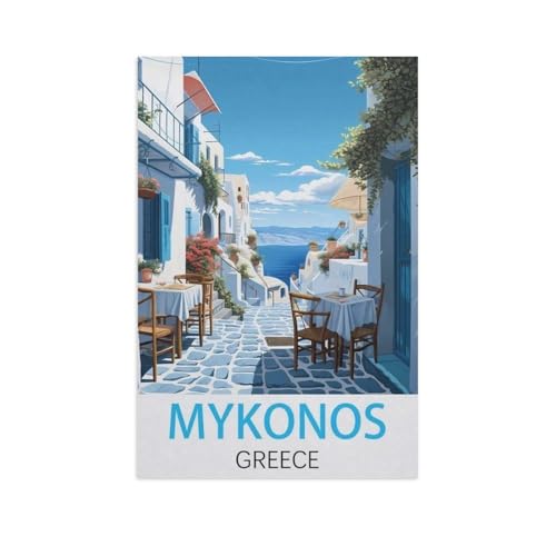 Puzzle，Mykonos Griechenland，Für Kinder Und Erwachsene Holz Personalisiertes Puzzle-Spaß-Spiel 1000pcs（75x50cm）-FT62 von YYHMKBYY