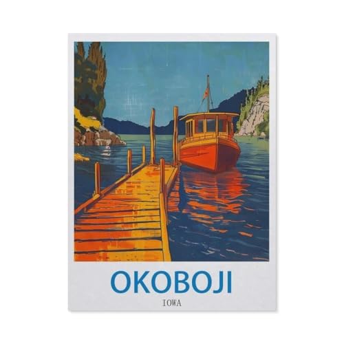 Puzzle，Okoboji, Iowa，Für Kinder Und Erwachsene Holz Personalisiertes Puzzle-Spaß-Spiel 1000pcs（75x50cm）-EC26 von YYHMKBYY