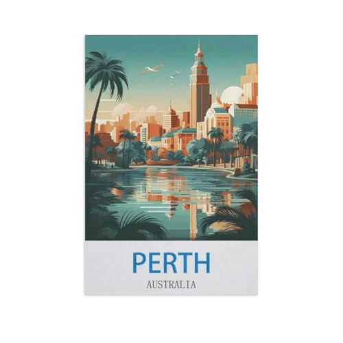 Puzzle，Perth, Australien，Für Kinder Und Erwachsene Holz Personalisiertes Puzzle-Spaß-Spiel 1000pcs（75x50cm）-GD90 von YYHMKBYY