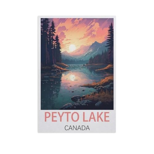 Puzzle，Peyto Lake Kanada，Für Kinder Und Erwachsene Holz Personalisiertes Puzzle-Spaß-Spiel 1000pcs（75x50cm）-FR43 von YYHMKBYY