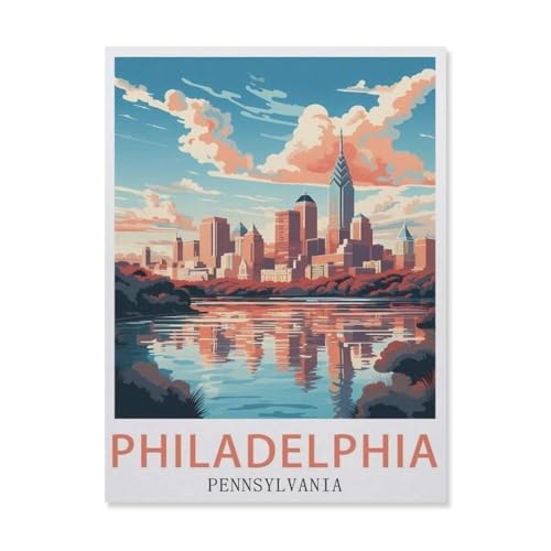 Puzzle，Philadelphia, Pennsylvania，Für Kinder Und Erwachsene Holz Personalisiertes Puzzle-Spaß-Spiel 1000pcs（75x50cm）-DQ62 von YYHMKBYY