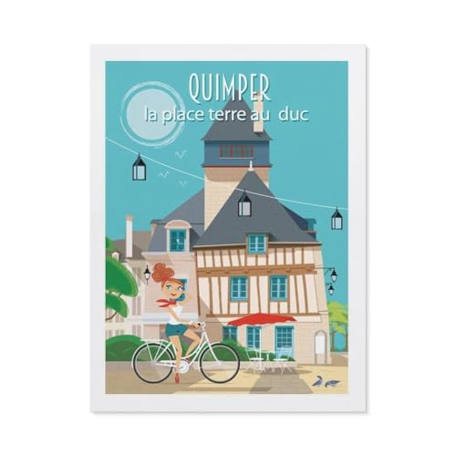 Puzzle，Quimper Frankreich Skyline，Für Kinder Und Erwachsene Holz Personalisiertes Puzzle-Spaß-Spiel 1000pcs（75x50cm）-BQ55 von YYHMKBYY