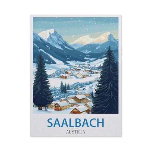 Puzzle，Saalbach Österreich，Für Kinder Und Erwachsene Holz Personalisiertes Puzzle-Spaß-Spiel 1000pcs（75x50cm）-FB28 von YYHMKBYY