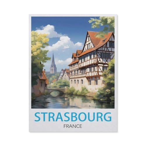 Puzzle，Straßburg, Frankreich，Für Kinder Und Erwachsene Holz Personalisiertes Puzzle-Spaß-Spiel 1000pcs（75x50cm）-AY94 von YYHMKBYY