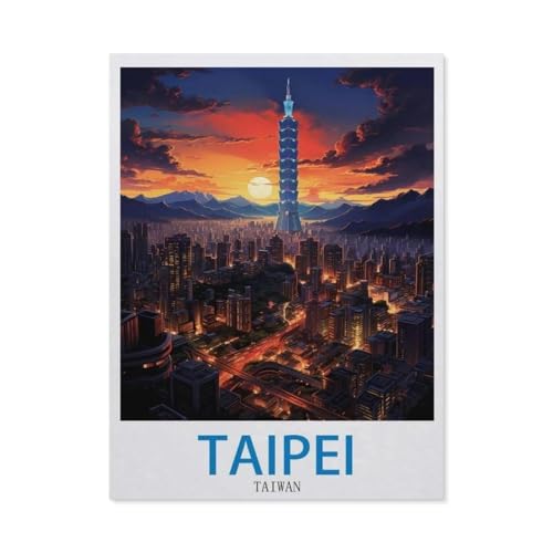 Puzzle，Taipeh, Taiwan，Für Kinder Und Erwachsene Holz Personalisiertes Puzzle-Spaß-Spiel 1000pcs（75x50cm）-EA87 von YYHMKBYY