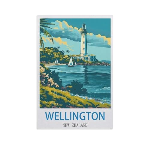 Puzzle，Wellington, Neuseeland，Für Kinder Und Erwachsene Holz Personalisiertes Puzzle-Spaß-Spiel 1000pcs（75x50cm）-GA22 von YYHMKBYY