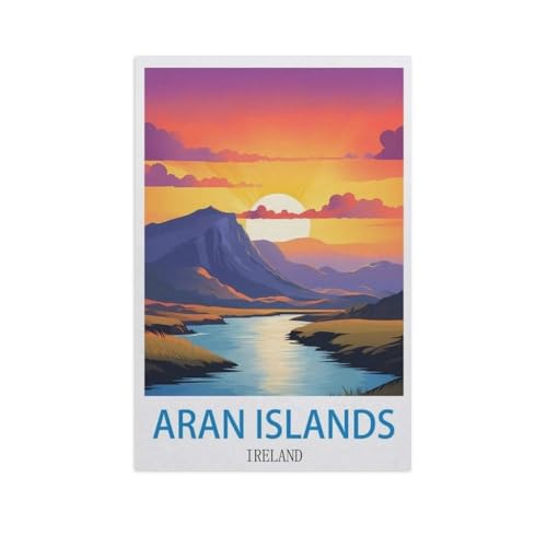 Puzzle 1000 Stück，Aran Islands, Irland，Klassische Puzzle 3D Puzzle DIY Kit Papier Spielzeug Einzigartiges Geschenk Wohnkultur（38x26cm）-FZ69 von YYHMKBYY