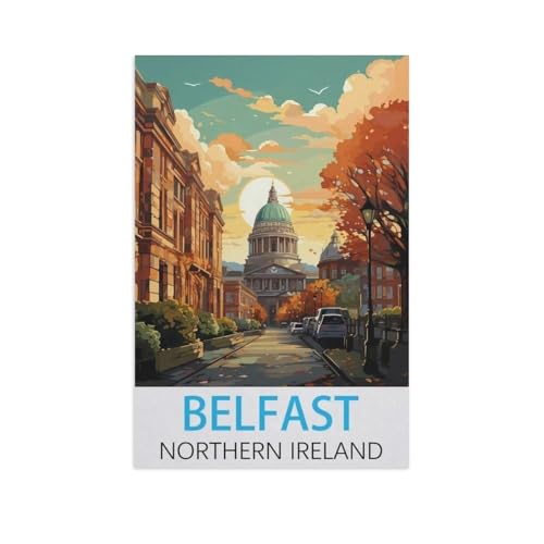 Puzzle 1000 Stück，Belfast Nordirland，Klassische Puzzle 3D Puzzle DIY Kit Papier Spielzeug Einzigartiges Geschenk Wohnkultur（50x70cm）-FV28 von YYHMKBYY