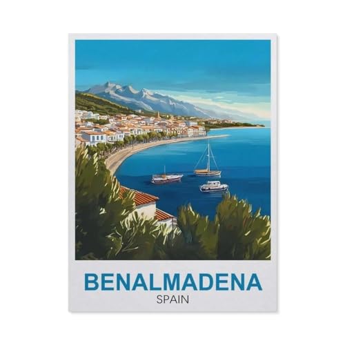 Puzzle 1000 Stück，Benalmádena Spanien，Klassische Puzzle 3D Puzzle DIY Kit Papier Spielzeug Einzigartiges Geschenk Wohnkultur（50x70cm）-FA75 von YYHMKBYY