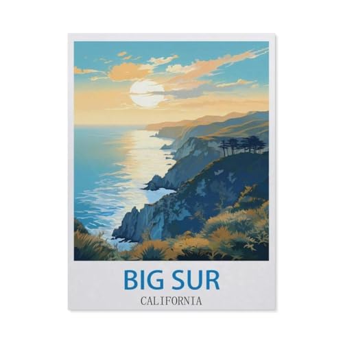 Puzzle 1000 Stück，Big Sur, Kalifornien，Klassische Puzzle 3D Puzzle DIY Kit Papier Spielzeug Einzigartiges Geschenk Wohnkultur（38x26cm）-CM74 von YYHMKBYY