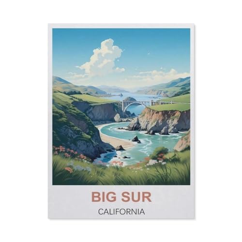 Puzzle 1000 Stück，Big Sur California，Für Holz Erwachsene Spielzeug Dekompression Spiel（75x50cm）-BJ17 von YYHMKBYY