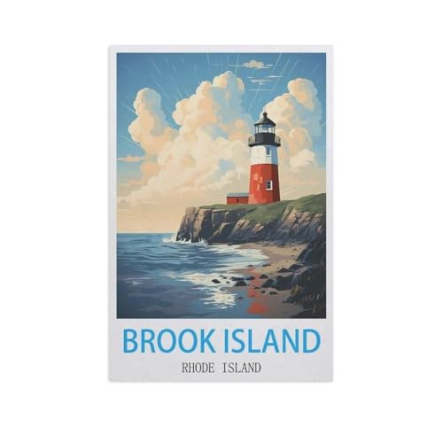 Puzzle 1000 Stück，Block Island, Rhode Island，Klassische Puzzle 3D Puzzle DIY Kit Papier Spielzeug Einzigartiges Geschenk Wohnkultur（50x70cm）-GH75 von YYHMKBYY