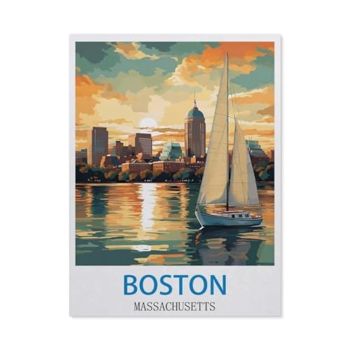 Puzzle 1000 Stück，Boston, Massachusetts，Papier Kinderspielzeug Dekompression Spiel（50x70cm）-CM37 von YYHMKBYY