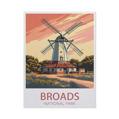 Puzzle 1000 Stück，Broads National Park England，Papier Kinderspielzeug Dekompression Spiel（50x70cm）-AY4 von YYHMKBYY