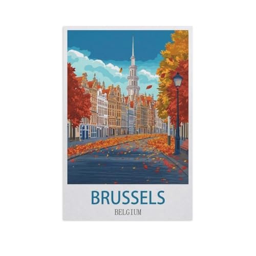 Puzzle 1000 Stück，Brüssel, Belgien，Holz Adult Toys Dekompression Spiel（75x50cm）-FX92 von YYHMKBYY