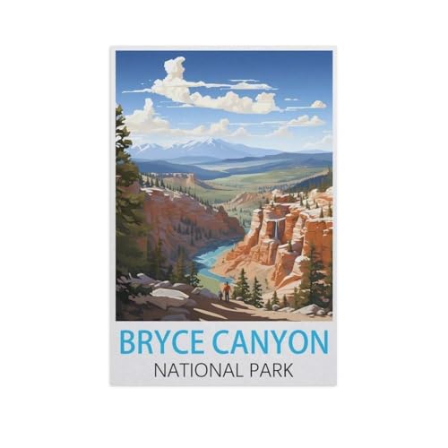 Puzzle 1000 Stück，Bryce Canyon Nationalpark，Klassische Puzzle 3D Puzzle DIY Kit Papier Spielzeug Einzigartiges Geschenk Wohnkultur（38x26cm）-FU55 von YYHMKBYY