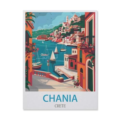 Puzzle 1000 Stück，Chania Kreta，Für Holz Erwachsene Spielzeug Dekompression Spiel（75x50cm）-FF64 von YYHMKBYY