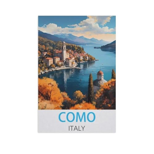 Puzzle 1000 Stück，Como Italien，Papier Adult Toys Dekompression Spiel（50x70cm）-FU97 von YYHMKBYY