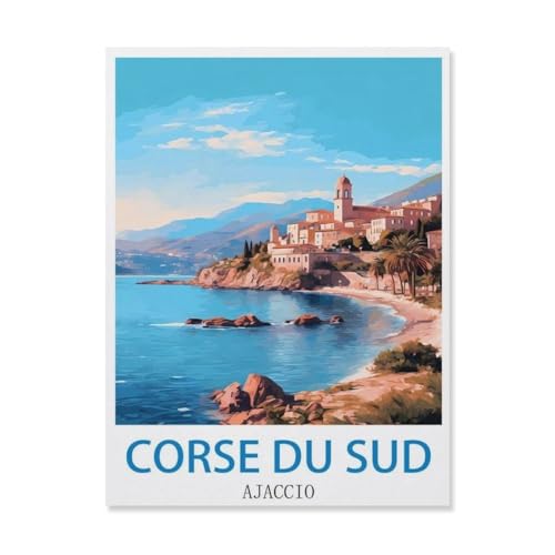 Puzzle 1000 Stück，Corse Du Sud, Ajaccio，Klassische Puzzle 3D Puzzle DIY Kit Papier Spielzeug Einzigartiges Geschenk Wohnkultur（38x26cm）-Q53 von YYHMKBYY