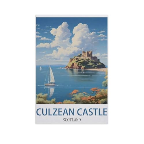 Puzzle 1000 Stück，Culzean Castle, Schottland，Papier Kinderspielzeug Dekompression Spiel（38x26cm）-AN64 von YYHMKBYY