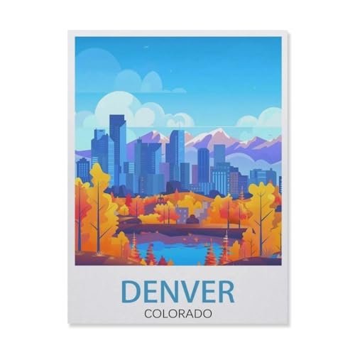Puzzle 1000 Stück，Denver, Colorado，Für Holz Erwachsene Spielzeug Dekompression Spiel（75x50cm）-DP11 von YYHMKBYY