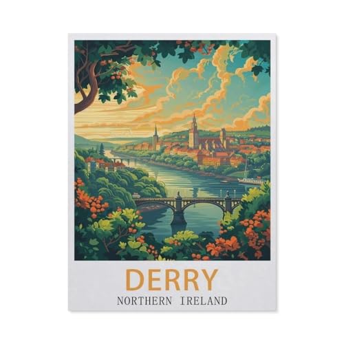 Puzzle 1000 Stück，Derry Nordirland，Klassische Puzzle 3D Puzzle DIY Kit Papier Spielzeug Einzigartiges Geschenk Wohnkultur（38x26cm）-AZ14 von YYHMKBYY
