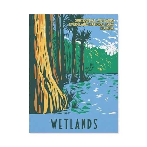 Puzzle 1000 Stück，Everglades National Park Wetlands Florida，Klassische Puzzle 3D Puzzle DIY Kit Papier Spielzeug Einzigartiges Geschenk Wohnkultur（50x70cm）-BP29 von YYHMKBYY