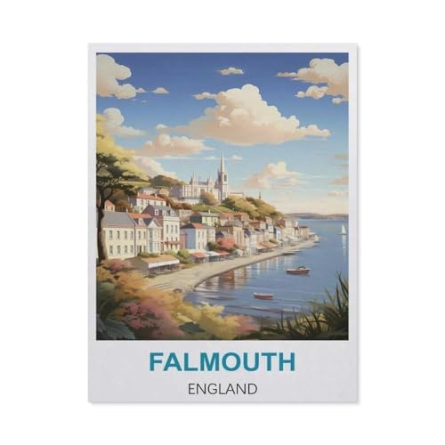 Puzzle 1000 Stück，Falmouth, England，Papier Kinderspielzeug Dekompression Spiel（38x26cm）-DJ12 von YYHMKBYY