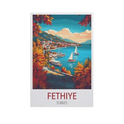 Puzzle 1000 Stück，Fethiye, Türkei，Papier Kinderspielzeug Dekompression Spiel（38x26cm）-FX86 von YYHMKBYY