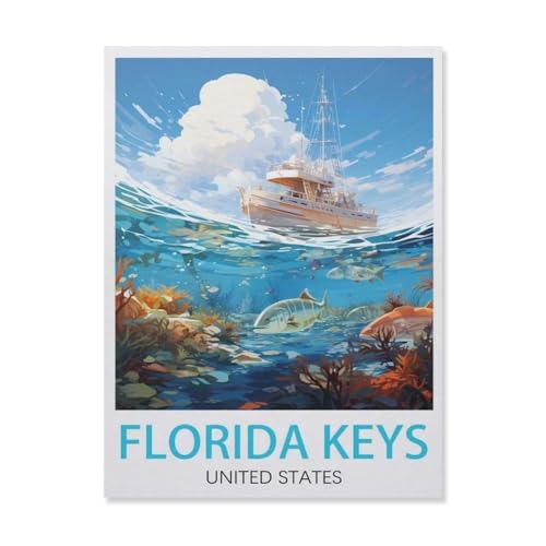 Puzzle 1000 Stück，Florida Keys，Für Holz Erwachsene Spielzeug Dekompression Spiel（75x50cm）-DS3 von YYHMKBYY