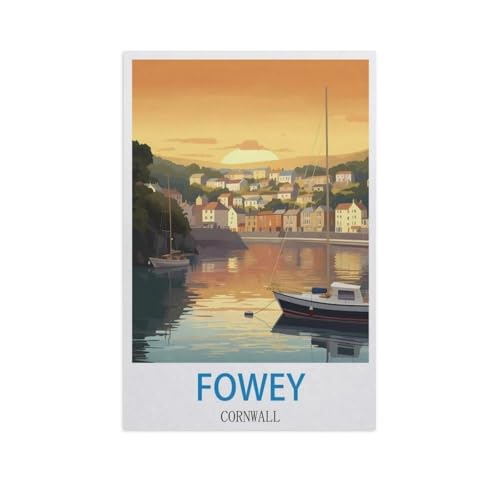Puzzle 1000 Stück，Fowey, Cornwall，Für Holz Erwachsene Spielzeug Dekompression Spiel（75x50cm）-FY71 von YYHMKBYY