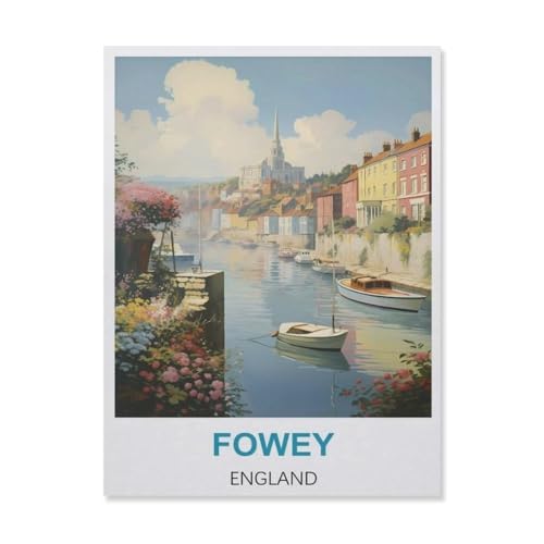 Puzzle 1000 Stück，Fowey England，Für Holz Erwachsene Spielzeug Dekompression Spiel（75x50cm）-FH10 von YYHMKBYY