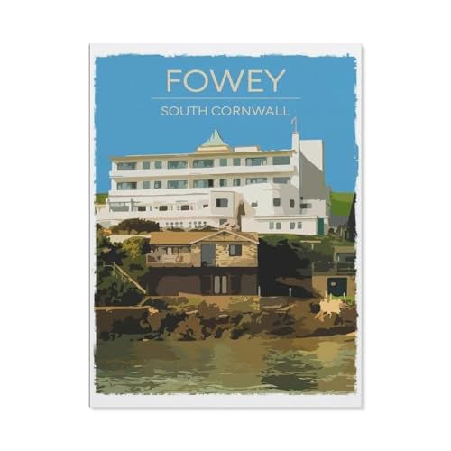 Puzzle 1000 Stück，Fowey South Cornwall，Für Holz Erwachsene Spielzeug Dekompression Spiel（75x50cm）-BL36 von YYHMKBYY