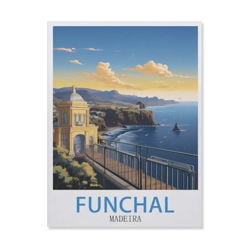 Puzzle 1000 Stück，Funchal, Madeira，Papier Kinderspielzeug Dekompression Spiel（38x26cm）-DN50 von YYHMKBYY