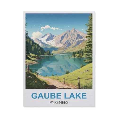 Puzzle 1000 Stück，Gaube Pyrenäensee，Holz Kinderspielzeug Dekompression Spiel（75x50cm）-GO71 von YYHMKBYY