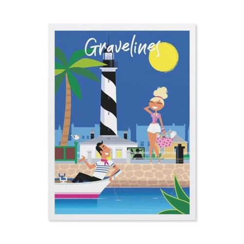 Puzzle 1000 Stück，Gravelines Leuchtturm Frankreich，Holz Kinderspielzeug Dekompression Spiel（75x50cm）-BQ38 von YYHMKBYY