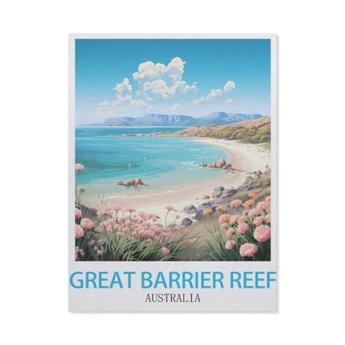 Puzzle 1000 Stück，Great Barrier Reef Australien，Klassische Puzzle 3D Puzzle DIY Kit Papier Spielzeug Einzigartiges Geschenk Wohnkultur（38x26cm）-BQ75 von YYHMKBYY