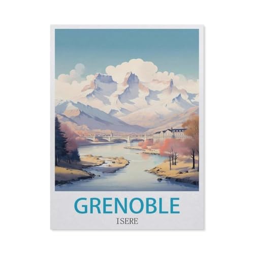 Puzzle 1000 Stück，Grenoble Isere，Für Holz Erwachsene Spielzeug Dekompression Spiel（75x50cm）-GO10 von YYHMKBYY