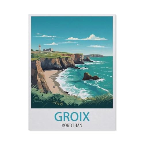 Puzzle 1000 Stück，Groix Morbihan，Klassische Puzzle 3D Puzzle DIY Kit Holz Spielzeug Einzigartiges Geschenk Wohnkultur（75x50cm）-GO35 von YYHMKBYY