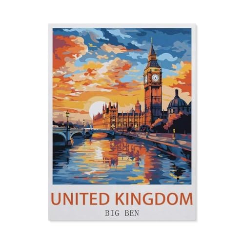 Puzzle 1000 Stück，Großbritannien, Big Ben，Papier Kinderspielzeug Dekompression Spiel（50x70cm）-BG10 von YYHMKBYY