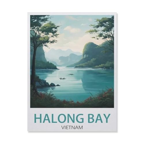 Puzzle 1000 Stück，Halong Bay, Vietnam, Landschaft，Papier Kinderspielzeug Dekompression Spiel（38x26cm）-DV59 von YYHMKBYY