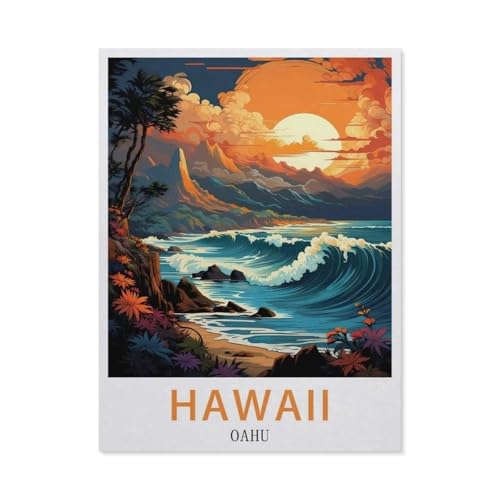 Puzzle 1000 Stück，Hawaii Oahu，Papier Kinderspielzeug Dekompression Spiel（50x70cm）-EV33 von YYHMKBYY