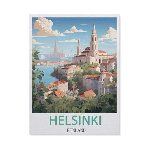 Puzzle 1000 Stück，Helsinki, Finnland，Für Holz Erwachsene Spielzeug Dekompression Spiel（75x50cm）-DJ24 von YYHMKBYY