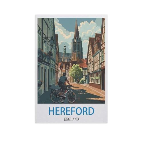 Puzzle 1000 Stück，Hereford, England，Klassische Puzzle 3D Puzzle DIY Kit Papier Spielzeug Einzigartiges Geschenk Wohnkultur（38x26cm）-GC61 von YYHMKBYY