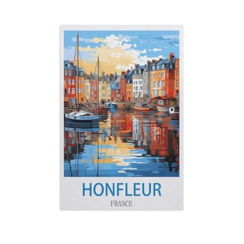 Puzzle 1000 Stück，Honfleur, Frankreich，Klassische Puzzle 3D Puzzle DIY Kit Papier Spielzeug Einzigartiges Geschenk Wohnkultur（50x70cm）-GE83 von YYHMKBYY